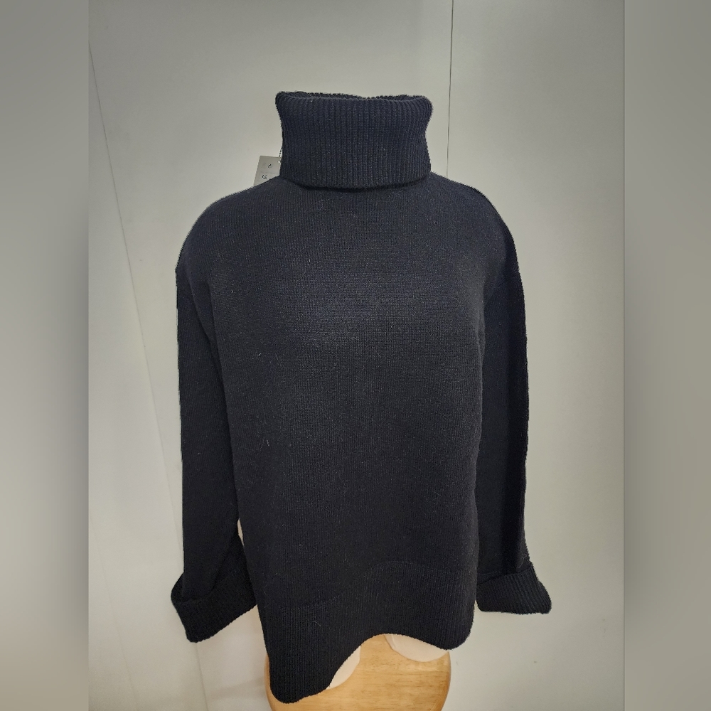ZARA NWT cuffed knit sweater, black, women's size M - Picture 10 of 12